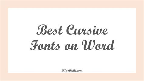 Cursive font on word - kittytaste