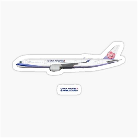 Illustration Of China Airlines Airbus A350 Sticker For Sale By Sy17784 Redbubble