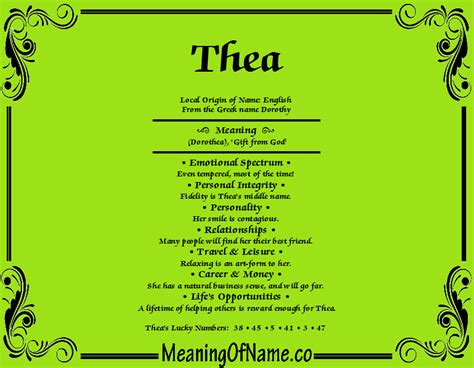 Thea - Meaning of Name