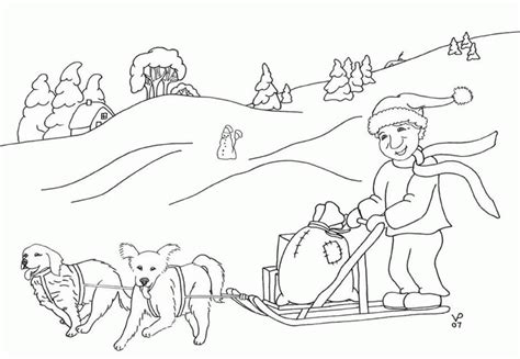 Sled Dog Coloring Pages To Print Coloring Pages