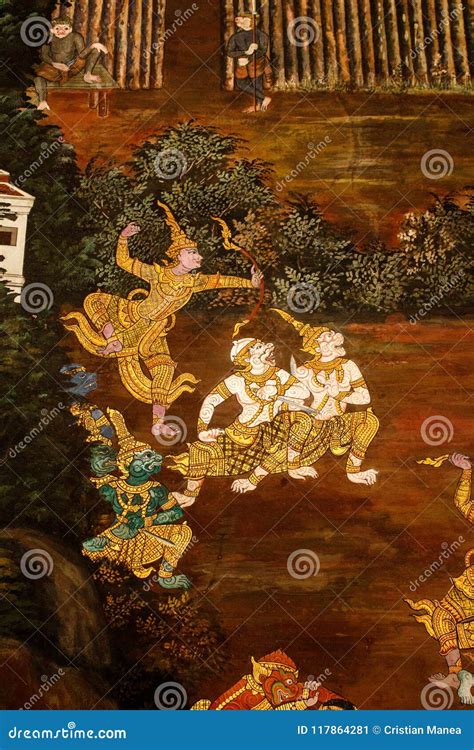 Garuda Painting In Royal Palace Bangkok Thailand Stock Image Image