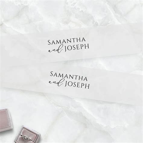 Personalized Vellum Belly Bands For 5 X 7 Invitations Modern Vellum