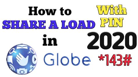 How To Share A Load On Globe Using 143 With Pin Youtube