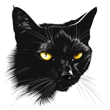 Vector Black Cat Head Cat Black Head Png Transparent Image And