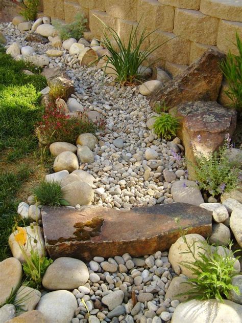 Dry Creek Bed Rock Garden Landscaping Front Yard Landscaping Design