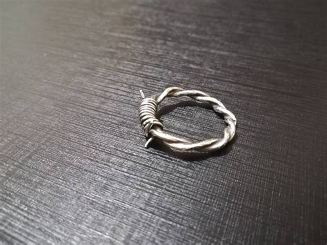 Sterling Silver Mens Ring Barbed Wire Etsy