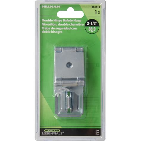 Hardware Essentials Fixed Staple Double Hinge Safety Hasp Zinc 3 12