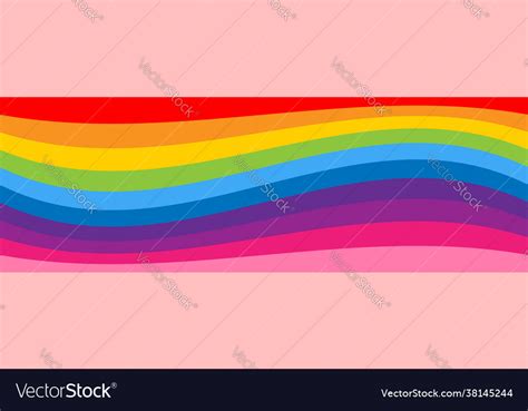 Rainbow waving flag pride banner lgbt wave Vector Image