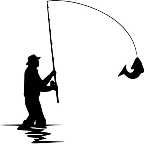 Fishing Silhouette Fisherman Clip Art Fishing Png Download 500500