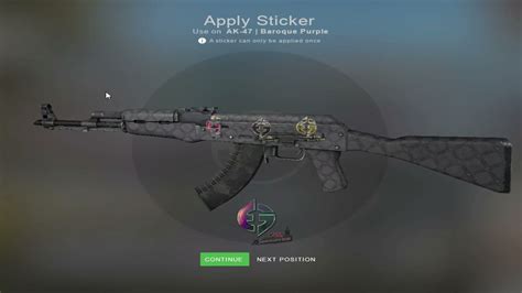 AK 47 Baroque Purple Sticker Craft YouTube