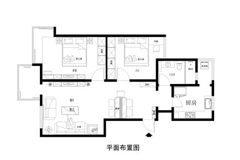 中式古典二居室80平米61万 弘善家园装修案例 北京房天下家居装修网