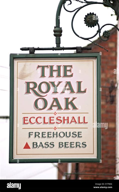 The Royal Oak Eccleshall Pub Sign Stock Photo Alamy