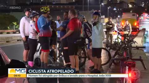 Ônibus atropela ciclista no Elevado Dona Helena Greco em BH Minas