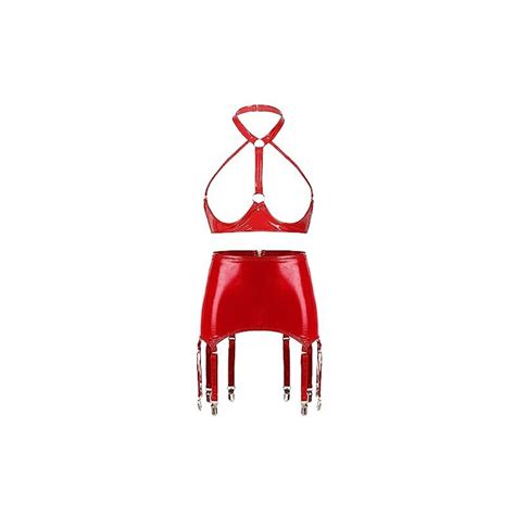 Dpois Set Lignerie Donna Sexy Reggiseno E Giarrettiera Hot Per Sesso