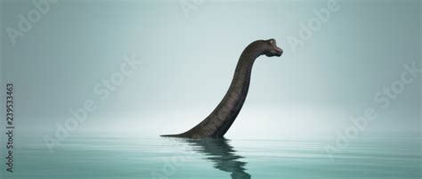 Brachiosaurus Dinosaur In Water Stock Photo And Royalty Free Images