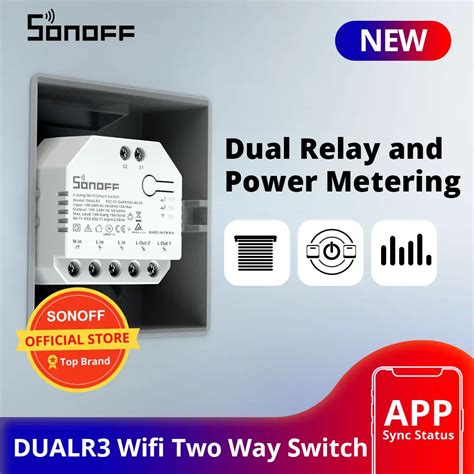 SONOFF DUALR3 WiFi Dual Relay Switch Smart 2 Way Gang Power Metering