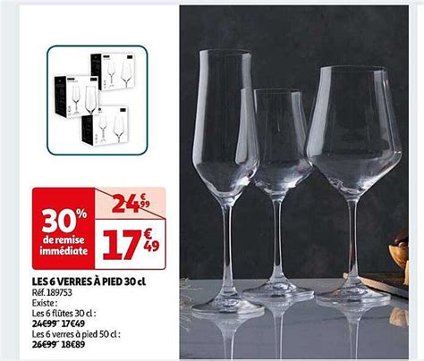 Promo Les 6 Verres à Pied 30cl chez Auchan iCatalogue fr