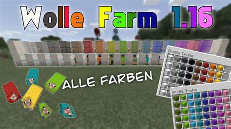 Minecraft Wolle Farm 1 16 Mit Allen Farben Java Bedrock Ps4 XBox