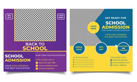 school banner template design. 7285404 Vector Art at Vecteezy