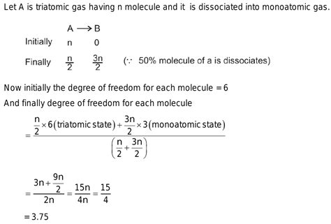 A Vessel Contains A Non Linear Triatomic Gas If 50