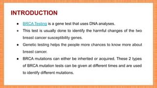 Brca Testing Ppt