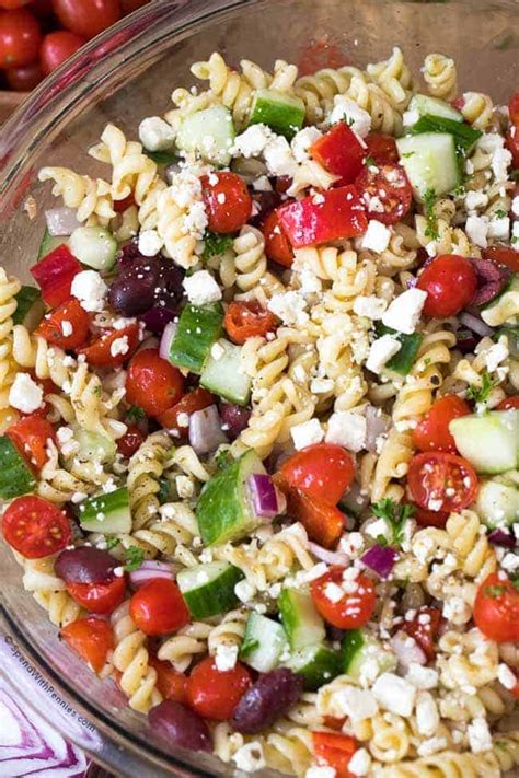 Easy Greek Pasta Salad Spend With Pennies