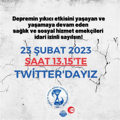 Ses Genel Merkezi On Twitter Deprem B Lgesinde Ya Ayan Sa L K Ve