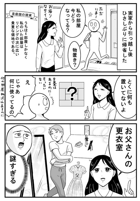 「久々に実家に帰ったら、私のいた部屋がふしぎなことになってた 」並庭マチコ「プリンセスお母さん」4巻発売中の漫画