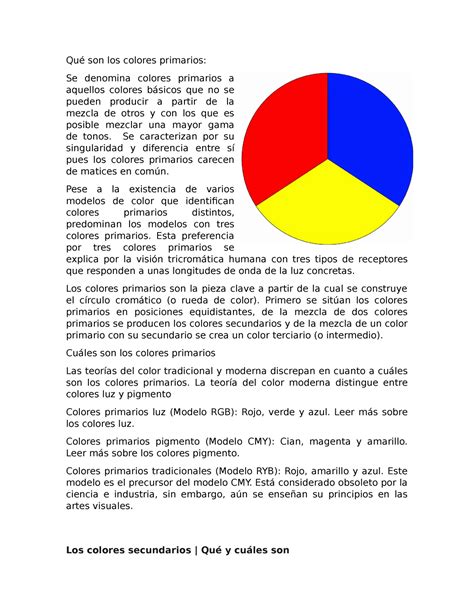 325976910 Que Son Los Colores Primarios Qué son los colores primarios