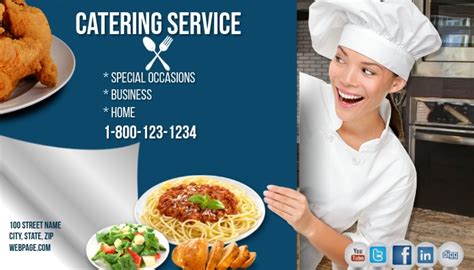 Catering Service Business Card Template Postermywall