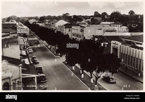 Aerial view of Cecil Avenue, Ndola, Northern Rhodesia (now part of ...