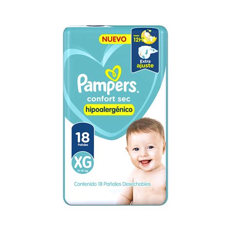 Pañal Pampers Confort Sec Xg 18u Disco