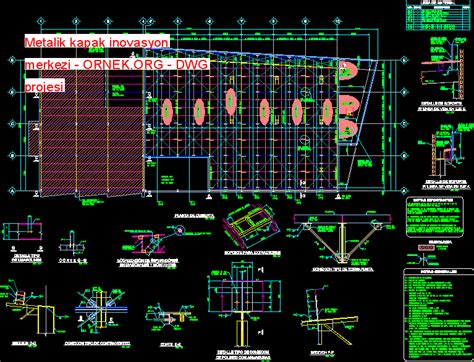 Proje Sitesi Metalik Kapak Inovasyon Merkezi Autocad Projesi