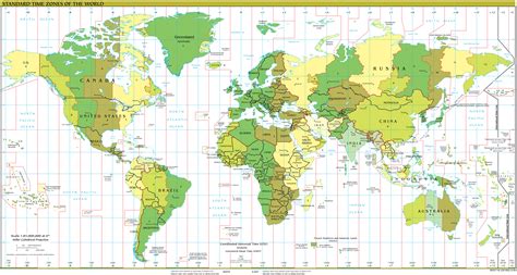 Time Zones Map Large - MapSof.net