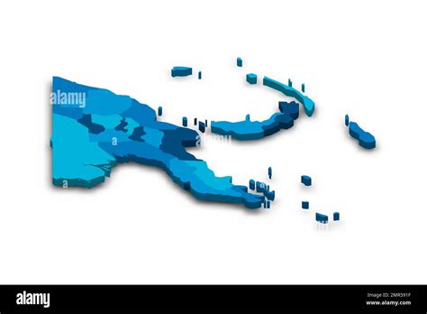 Papua New Guinea political map of administrative divisions Stock Vector ...