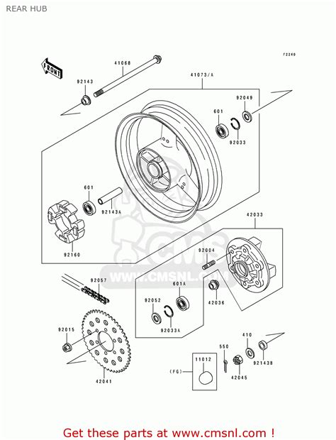 Kawasaki Zx L Zxr Europe Uk Fr Ar Fg Gr It Nr Rear Hub Buy