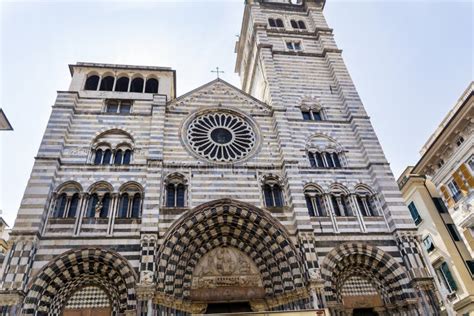 Genoa Cathedral In Genoa, Italy Stock Photo - Image of catholic, building: 76789960