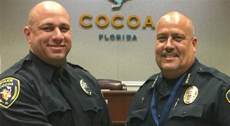 Video Cocoa Police Chief Mike Cantaloupe Swears In Jerry Nava To