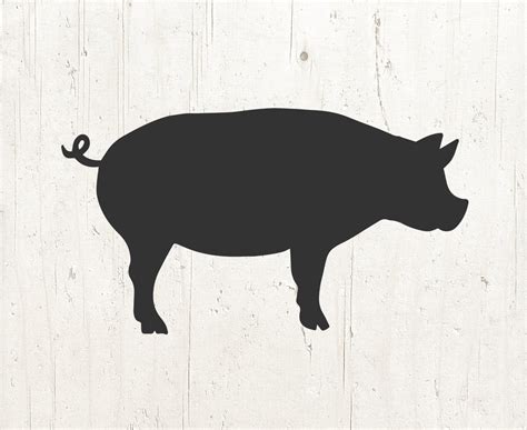 Pig SVG File Pig SVG Pig Clipart Farm Svg Pig Silhouette | Etsy