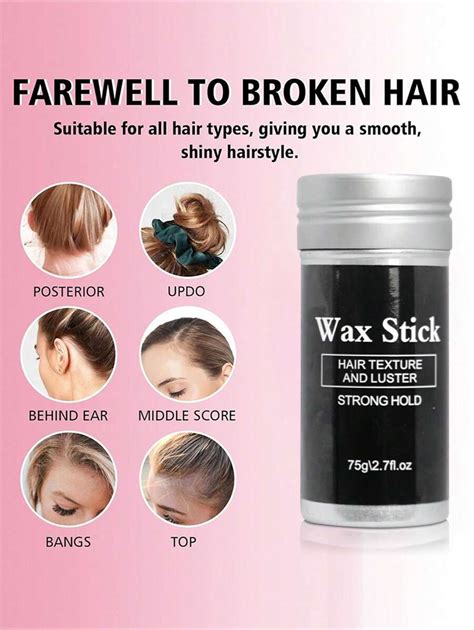 1pc 75g 2 7fl Oz Hair Wax Stick Styling Wax For Smooth Wigs Suitable For All Hair Types For