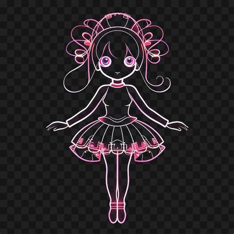 Premium Psd Tshirt Design Of Graceful Chibi Girl With Braided Updo