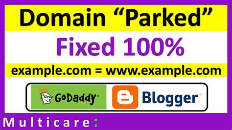 How To Fix Domain Parked Problem Custom Domain In Blogger Youtube