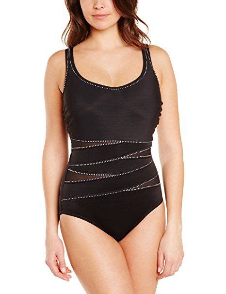 Miraclesuit Damen Einteiler Uni Gr Schwarz Badeanzug Badeanz Ge