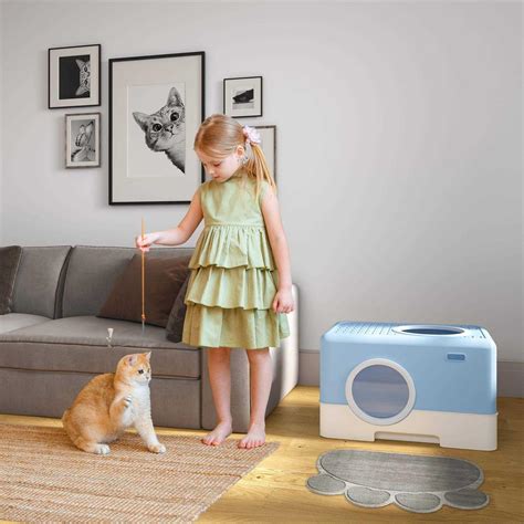 YITAHOME Large Enclosed Cat Litter Box with Lid Cover - Pet Supplies ...