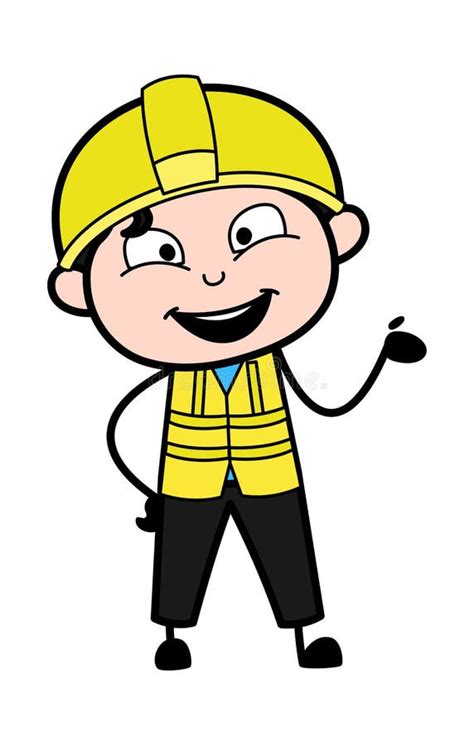 Happy Engineer Cartoon Illustration Stock Illustration - Illustration ...