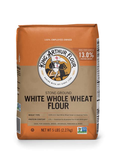 King Arthur Flour White Whole Wheat Flour 5 Lb Bag