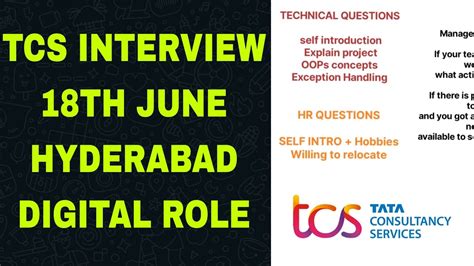 TCS Interview 18th June In Hyderabad GRIET YouTube