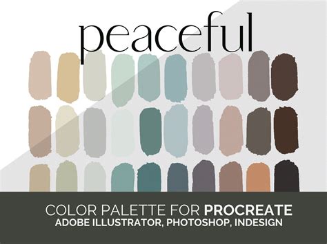 Procreate Palette Peaceful Color Scheme for Procreate, iPad ...