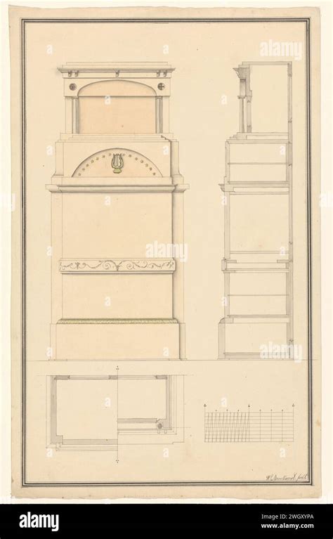 Design For A Secretary Carl Wilhelm Marckwort C C Gold