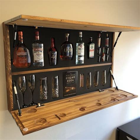 The Speakeasy Liquor Cabinet Hanging Wine Glass Rack Diy Home Bar